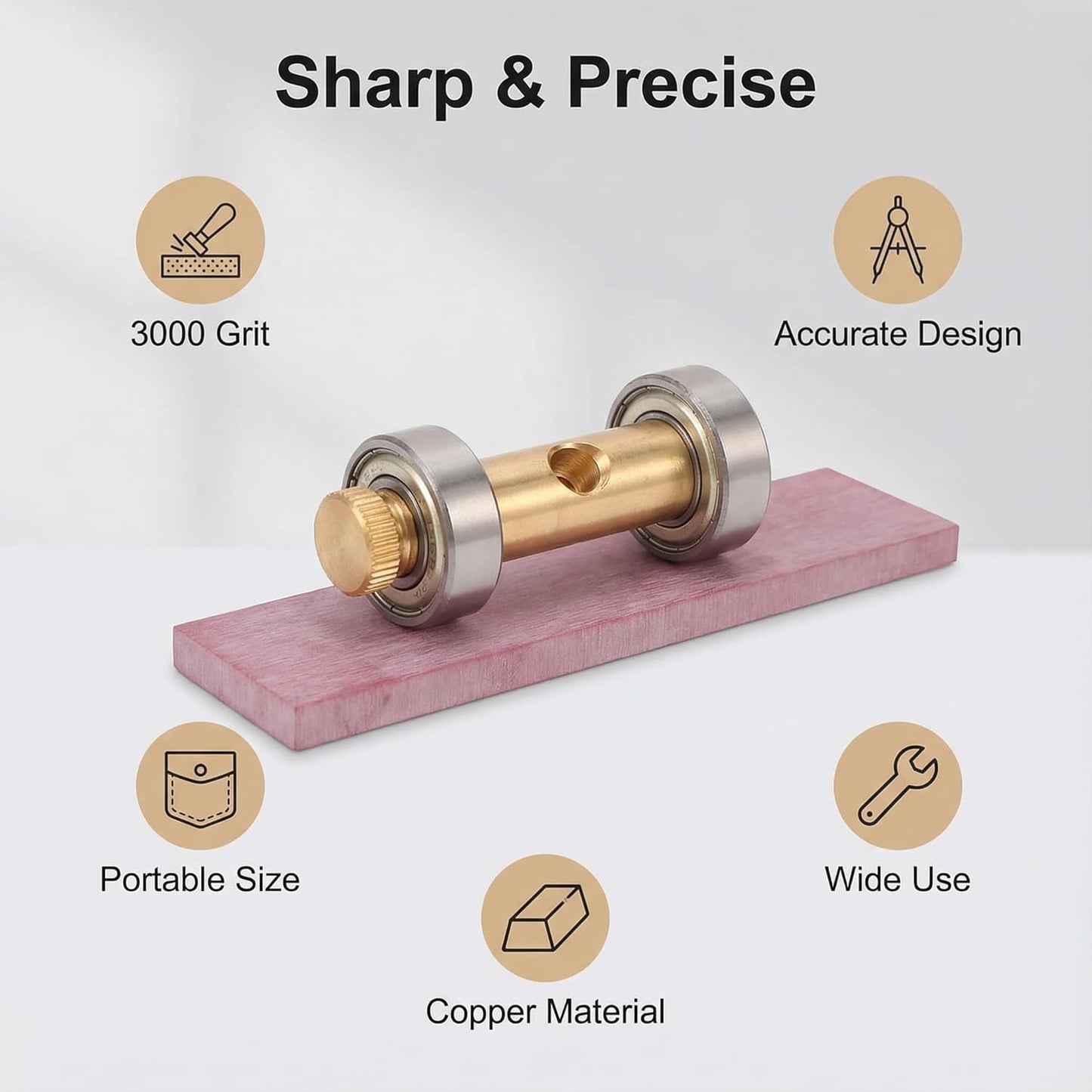 Watch Screwdriver Sharpener Set, Screwdriver Sharpening Tool 3000 Grit Copper Stone - Ideal for Watchmakers & Repair Shops