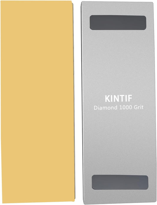 Diamond Whetstone Knife Sharpening Stone #1000, Premium Hard Metal Grinder for Knives, Chisels and Tools, Fast Cutting, Low Wear, Ideal for S90V, M390, with Non-Slip Base