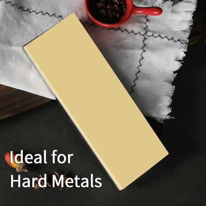 Diamond Whetstone Knife Sharpening Stone #1000, Premium Hard Metal Grinder for Knives, Chisels and Tools, Fast Cutting, Low Wear, Ideal for S90V, M390, with Non-Slip Base