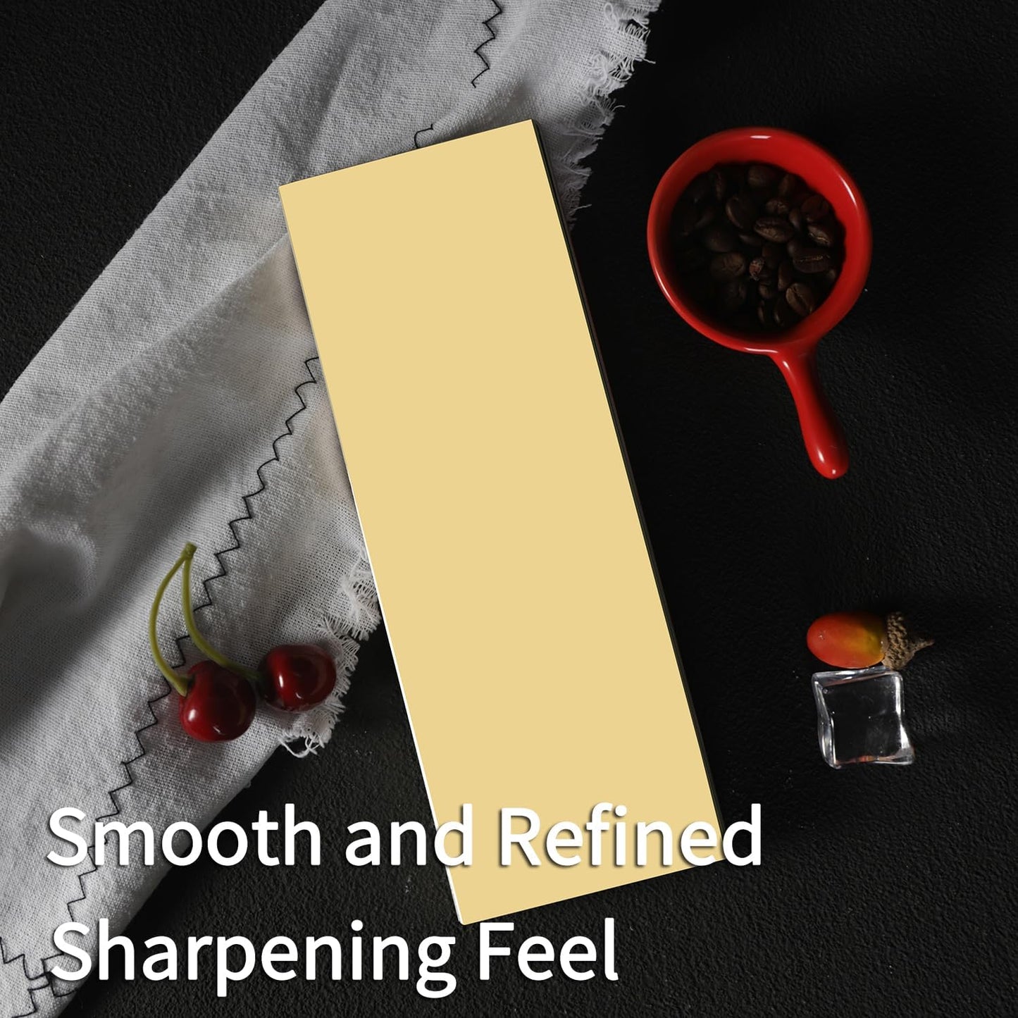 Diamond Whetstone Knife Sharpening Stone #1000, Premium Hard Metal Grinder for Knives, Chisels and Tools, Fast Cutting, Low Wear, Ideal for S90V, M390, with Non-Slip Base