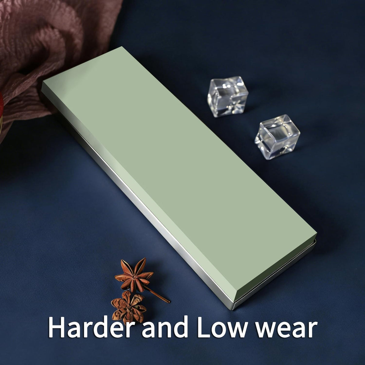 Diamond Whetstone Knife Sharpening Stone #1000, Premium Hard Metal Grinder for Knives, Chisels and Tools, Fast Cutting, Low Wear, Ideal for S90V, M390, with Non-Slip Base