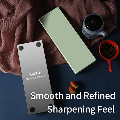 Diamond Whetstone Knife Sharpening Stone #1000, Premium Hard Metal Grinder for Knives, Chisels and Tools, Fast Cutting, Low Wear, Ideal for S90V, M390, with Non-Slip Base