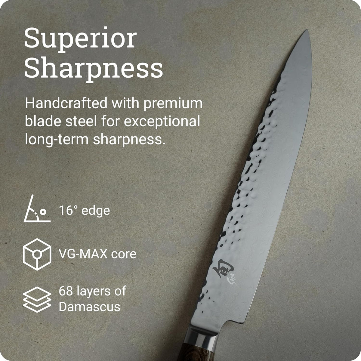Premier 9.5" Slicing Knife, Handcrafted Japanese Meat Slicing Knife, Long and Thin Blade, VG-MAX Core with Damascus Stainless Steel Cladding, Pakkawood Handle