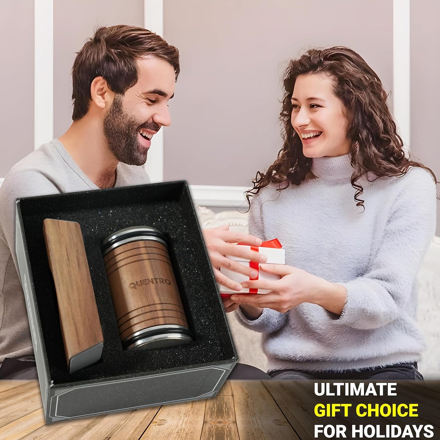 Rolling Knife Sharpener Kit – Premium Walnut Wood – 15° & 20° Multi-Angle Magnetic Sharpener with Diamond Coated & Ceramic Honing Discs – Professional Knife Sharpening Tool for Kitchen, Chef & Home