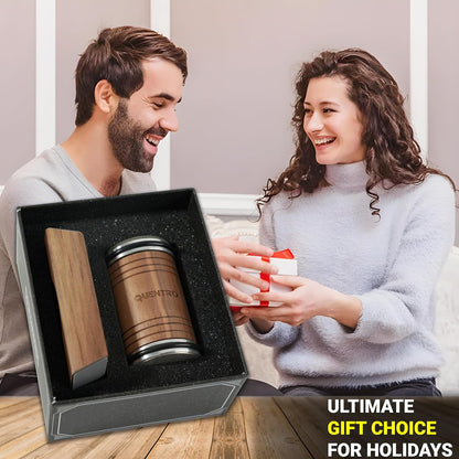 Rolling Knife Sharpener Kit – Premium Walnut Wood – 15° & 20° Multi-Angle Magnetic Sharpener with Diamond Coated & Ceramic Honing Discs – Professional Knife Sharpening Tool for Kitchen, Chef & Home