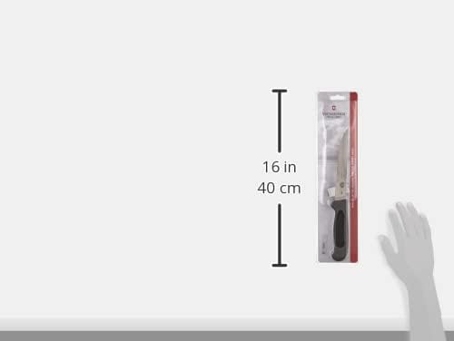 Victorinox Fibrox Curved Boning & Fillet Knife, Flexible Blade for Meat & Poultry, 6-Inch, Black