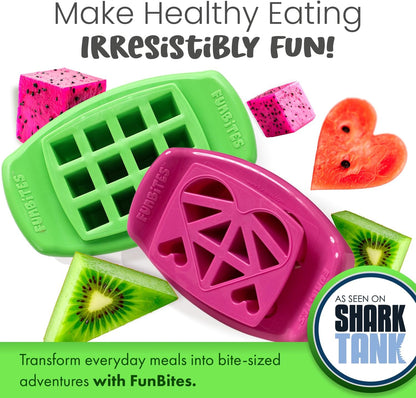 Sandwich Cutter for Kids Lunch, Crustless Bento 2-Pc Set, 1 Pack | Green Squares food cutter for toddlers, bite-size uncrustable shapes, bento lunch accessory, BPA-free, dishwasher safe