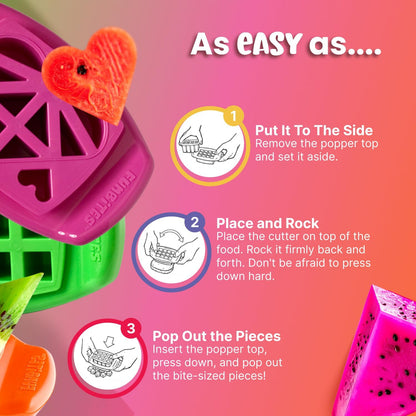 Sandwich Cutter for Kids Lunch, Crustless Bento 2-Pc Set, 1 Pack | Green Squares food cutter for toddlers, bite-size uncrustable shapes, bento lunch accessory, BPA-free, dishwasher safe