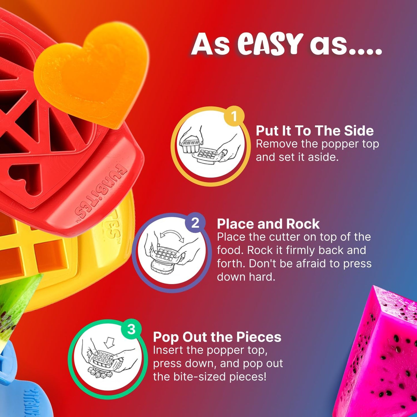 Sandwich Cutter for Kids Lunch, Crustless Bento 2-Pc Set, 1 Pack | Green Squares food cutter for toddlers, bite-size uncrustable shapes, bento lunch accessory, BPA-free, dishwasher safe
