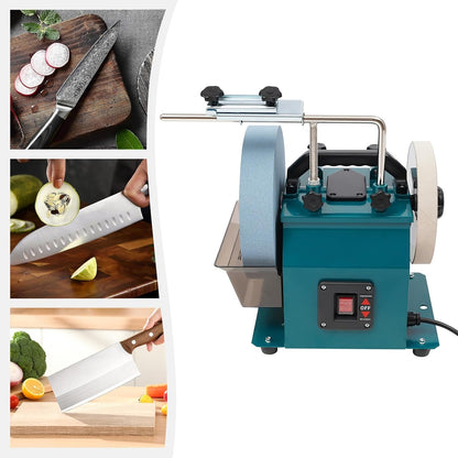 Variable Speed Wet Sharpening System, 10 Inch Water Cooled Knife Sharpening Machine, 240W 110V Electric Grinding Machine, Wet Bench Grinder for Knife, Chisel, Knife, Axe