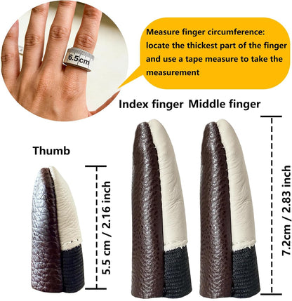 3-Piece Thumb and Finger Guard Set, for Wood Carving, Sewing, Engraving, BBQ Skewering, Finger Protection, Heat Insulation, Long-Lasting Durability