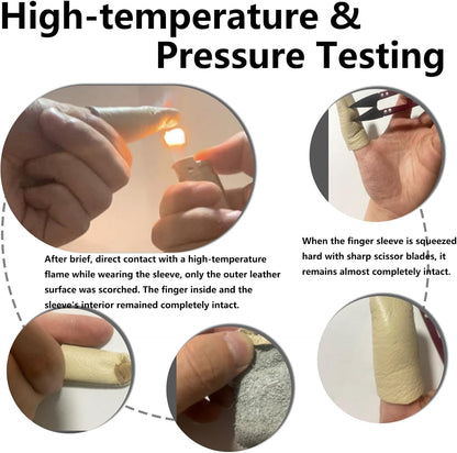 3-Piece Thumb and Finger Guard Set, for Wood Carving, Sewing, Engraving, BBQ Skewering, Finger Protection, Heat Insulation, Long-Lasting Durability