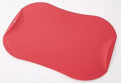 doblé Non-Scratch Flexible Cutting Board for Chopping, Scratch Free Juice Grooves with Easy Grip Handle, Non-Slip Dishwasher Safe for Kitchen (Large (15.6" x 10.7"), Green)