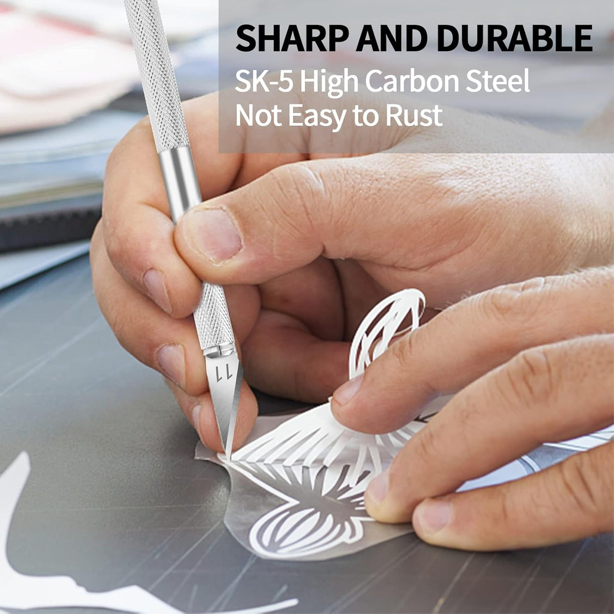 200 PCS Exacto Knife Blades #11, High-Carbon Exacto Blades Refills | Fine-Point #11 Blade for Paper, Stencils and Scrapbooking, Standard-Fit Blades for Exacto Knife, Artists and DIY Crafters