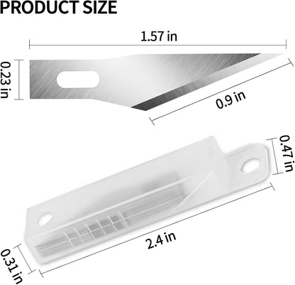 200 PCS Exacto Knife Blades #11, High-Carbon Exacto Blades Refills | Fine-Point #11 Blade for Paper, Stencils and Scrapbooking, Standard-Fit Blades for Exacto Knife, Artists and DIY Crafters