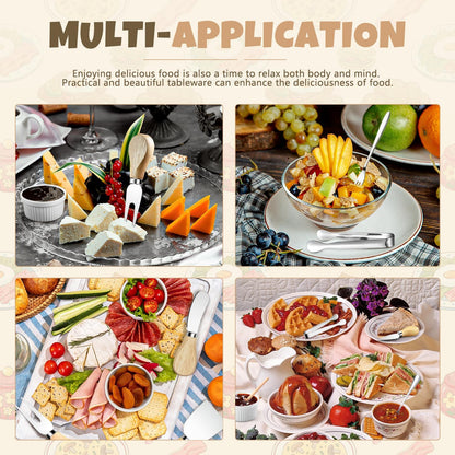 Charcuterie Boards Accessories Charcuterie Utensils Cheese Butter Spreader Knife Set Small Serving Tongs Forks and Spoons Dipping Bowls Honey Dippers Toothpick Flags for Appetizers & Serving Platters