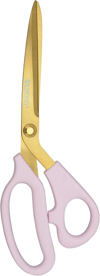 All-Purpose Kitchen Shears, Pink with Gold Blades - Durable Kitchen Shears with Precision-Ground Blades for Easy Cutting and Meal Prep - 9-Inch