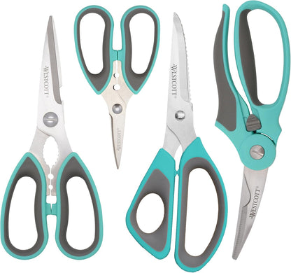 All-Purpose Kitchen Shears, Pink with Gold Blades - Durable Kitchen Shears with Precision-Ground Blades for Easy Cutting and Meal Prep - 9-Inch