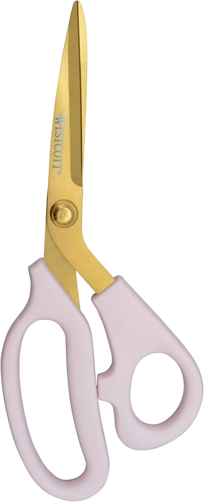 All-Purpose Kitchen Shears, Pink with Gold Blades - Durable Kitchen Shears with Precision-Ground Blades for Easy Cutting and Meal Prep - 9-Inch
