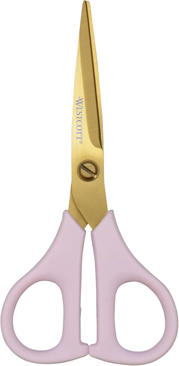 All-Purpose Kitchen Shears, Pink with Gold Blades - Durable Kitchen Shears with Precision-Ground Blades for Easy Cutting and Meal Prep - 9-Inch