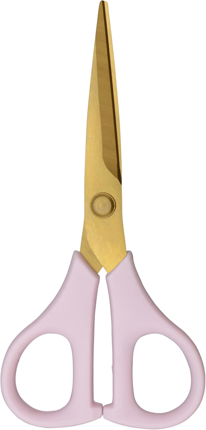 All-Purpose Kitchen Shears, Pink with Gold Blades - Durable Kitchen Shears with Precision-Ground Blades for Easy Cutting and Meal Prep - 9-Inch