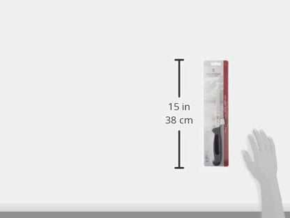 Victorinox Fibrox Curved Boning & Fillet Knife, Flexible Blade for Meat & Poultry, 6-Inch, Black