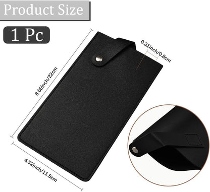 Universal PU Leather Meat Knife Cleaver Edge Guard Waterproof Wide Butcher Scissors Knife Sheath Dark Brown Durable Chef Scissors Cover Sleeve Protector Case Holder with Snap for Kitchen