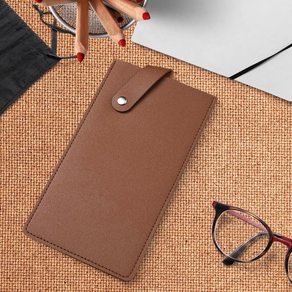 Universal PU Leather Meat Knife Cleaver Edge Guard Waterproof Wide Butcher Scissors Knife Sheath Dark Brown Durable Chef Scissors Cover Sleeve Protector Case Holder with Snap for Kitchen