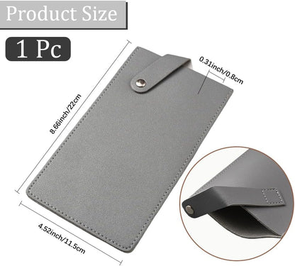 Universal PU Leather Meat Knife Cleaver Edge Guard Waterproof Wide Butcher Scissors Knife Sheath Dark Brown Durable Chef Scissors Cover Sleeve Protector Case Holder with Snap for Kitchen