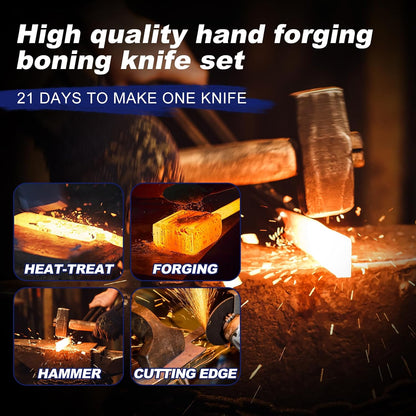 Hand Forged Butcher Knife Set with High Carbon Steel