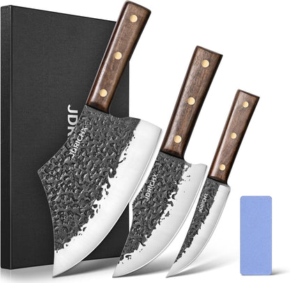 Hand Forged Butcher Knife Set with High Carbon Steel