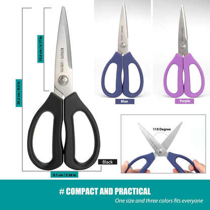 Kitchen Scissors, All Purpose Kitchen Shears, Heavy Duty Come Apart Scissors Gadgets Utensils - Black