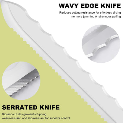 Insulation Knife - Sod Cutter Knife: stainless steel 11.14-Inch sharp blade, double side utility Lawn Repair Saw with Nylon Sheath