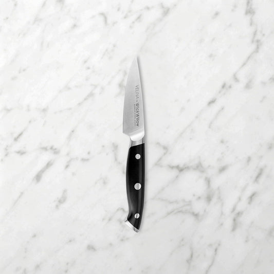 3.5” Paring Knife - German X50CrMoV15 Steel, Full Tang | For peeling, coring, trimming and garnishing with precise control. Dishwasher safe. Gift box included.