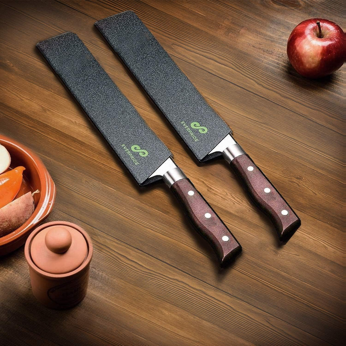 14 Inch Chef Knife Guard Set (2-Piece Set) Long Knives Blade Edge Cover Sheaths for Chef’s Knives – Durable, BPA-Free, Felt Lined, Sturdy ABS Plastic – Knives Not Included