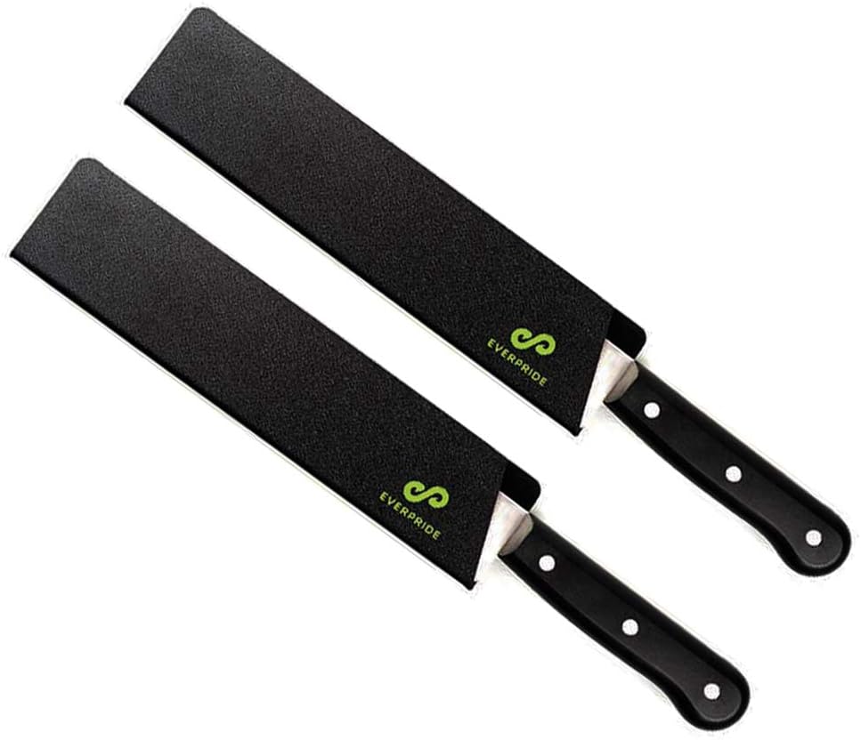 14 Inch Chef Knife Guard Set (2-Piece Set) Long Knives Blade Edge Cover Sheaths for Chef’s Knives – Durable, BPA-Free, Felt Lined, Sturdy ABS Plastic – Knives Not Included