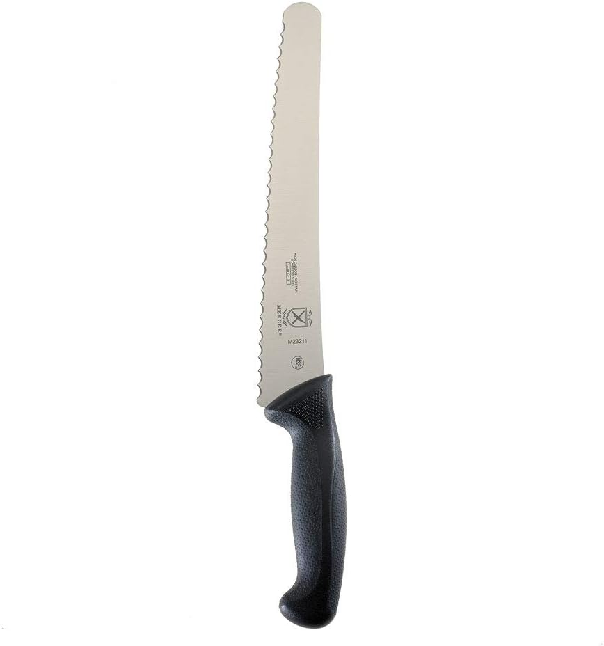 M23211 Millennia Black Handle, 10-Inch Left Handed Wavy Edge Wide, Bread Knife