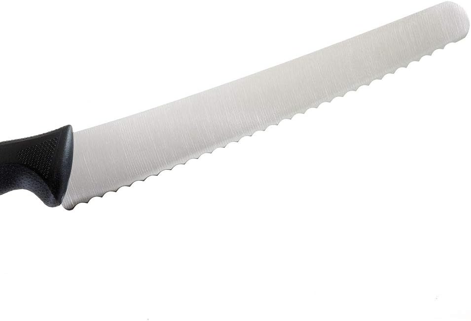 M23211 Millennia Black Handle, 10-Inch Left Handed Wavy Edge Wide, Bread Knife