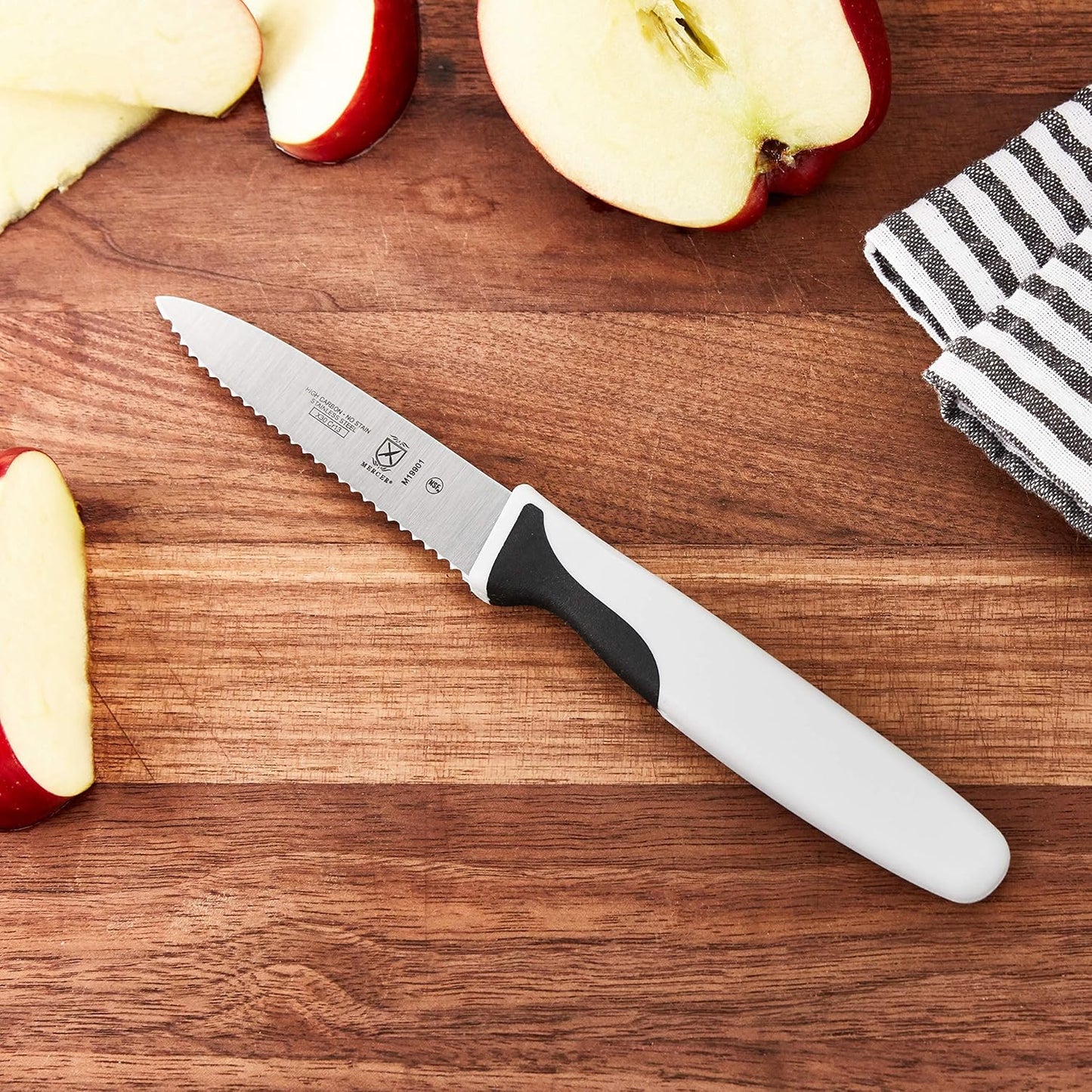 M23211 Millennia Black Handle, 10-Inch Left Handed Wavy Edge Wide, Bread Knife