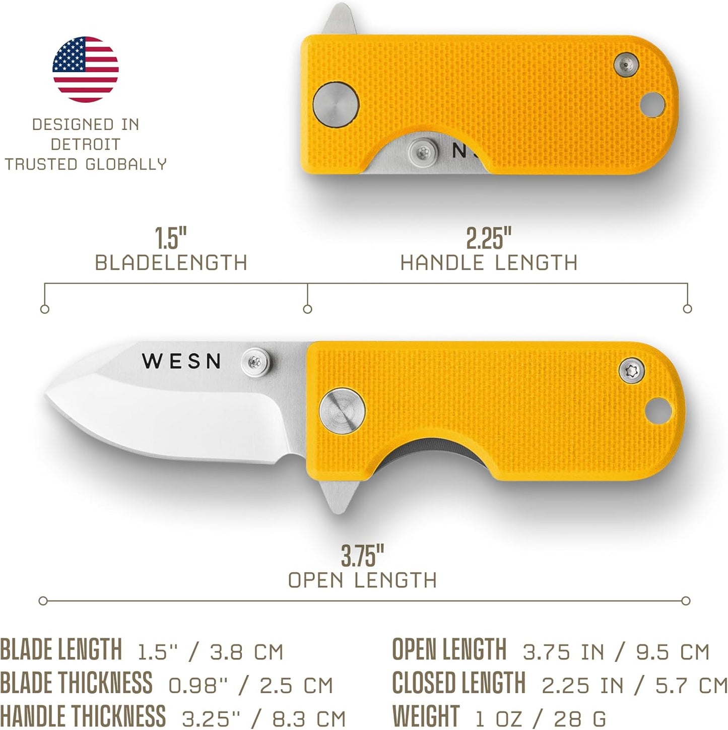 Microblade Premium Folding Pocket Knife - 1.5" D2 Steel Blade, Compact Titanium EDC Knife with G10 Handle, Manual Thumb Stud, Deep Carry Clip - Lightweight Everyday Carry (Blacked Out)