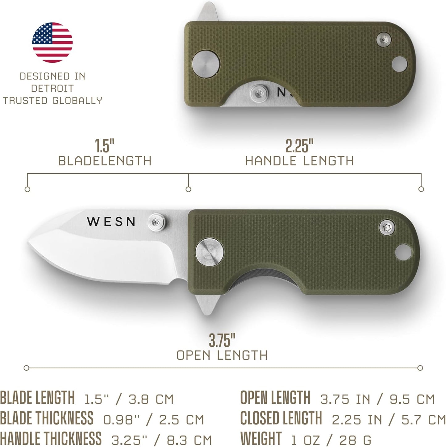 Microblade Premium Folding Pocket Knife - 1.5" D2 Steel Blade, Compact Titanium EDC Knife with G10 Handle, Manual Thumb Stud, Deep Carry Clip - Lightweight Everyday Carry (Blacked Out)