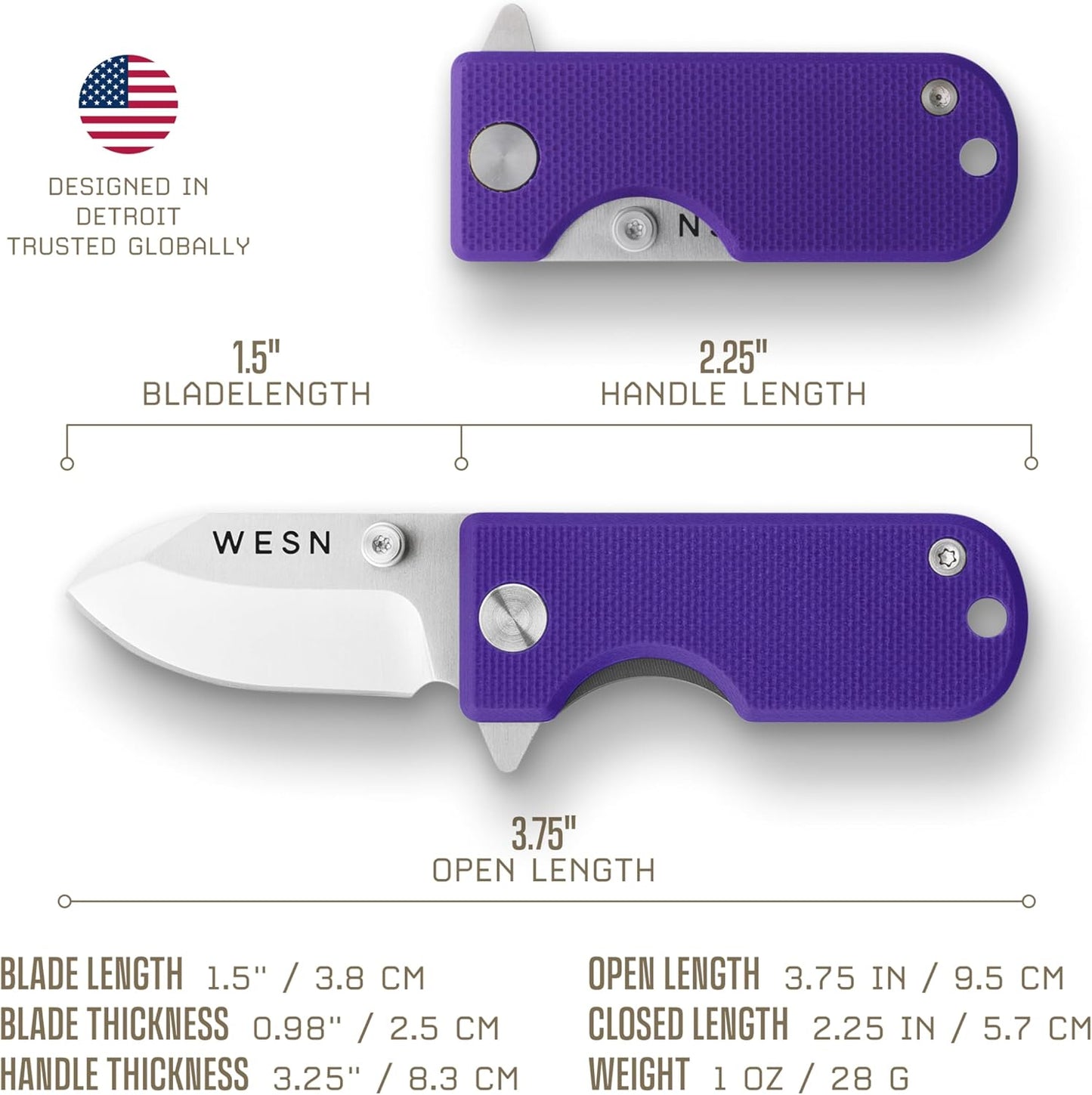 Microblade Premium Folding Pocket Knife - 1.5" D2 Steel Blade, Compact Titanium EDC Knife with G10 Handle, Manual Thumb Stud, Deep Carry Clip - Lightweight Everyday Carry (Blacked Out)