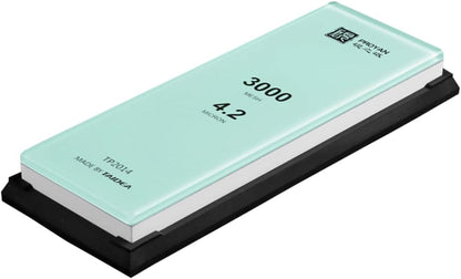 Glass Sharpening Stone with Non-slip Rubber Base, Professional Whetstone, Glass Stone 3000 Grit