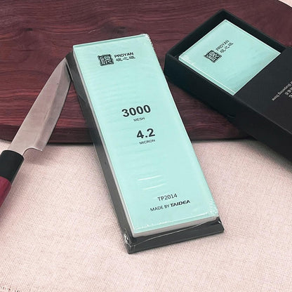 Glass Sharpening Stone with Non-slip Rubber Base, Professional Whetstone, Glass Stone 3000 Grit