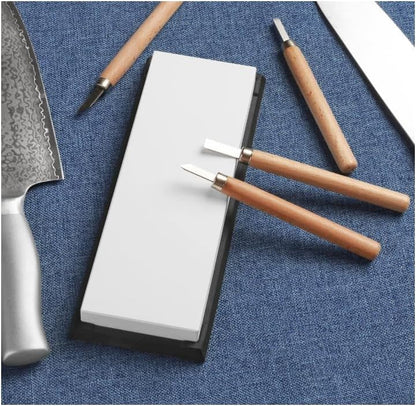 Glass Sharpening Stone with Non-slip Rubber Base, Professional Whetstone, Glass Stone 3000 Grit