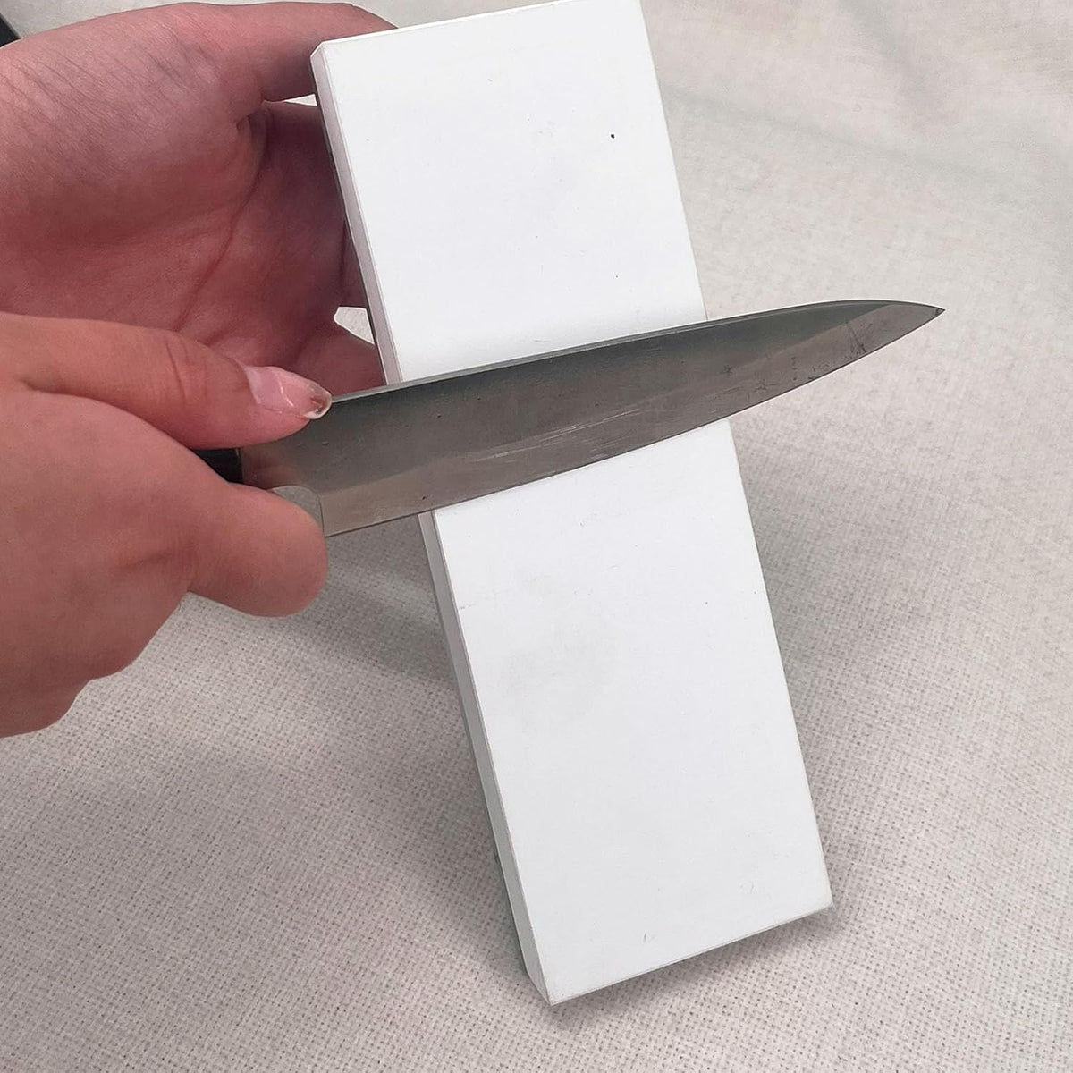 Glass Sharpening Stone with Non-slip Rubber Base, Professional Whetstone, Glass Stone 3000 Grit