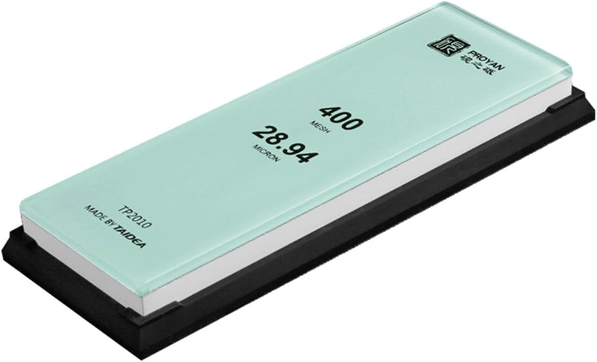Glass Sharpening Stone with Non-slip Rubber Base, Professional Whetstone, Glass Stone 3000 Grit