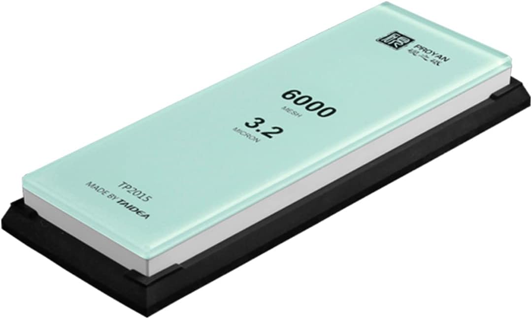 Glass Sharpening Stone with Non-slip Rubber Base, Professional Whetstone, Glass Stone 3000 Grit