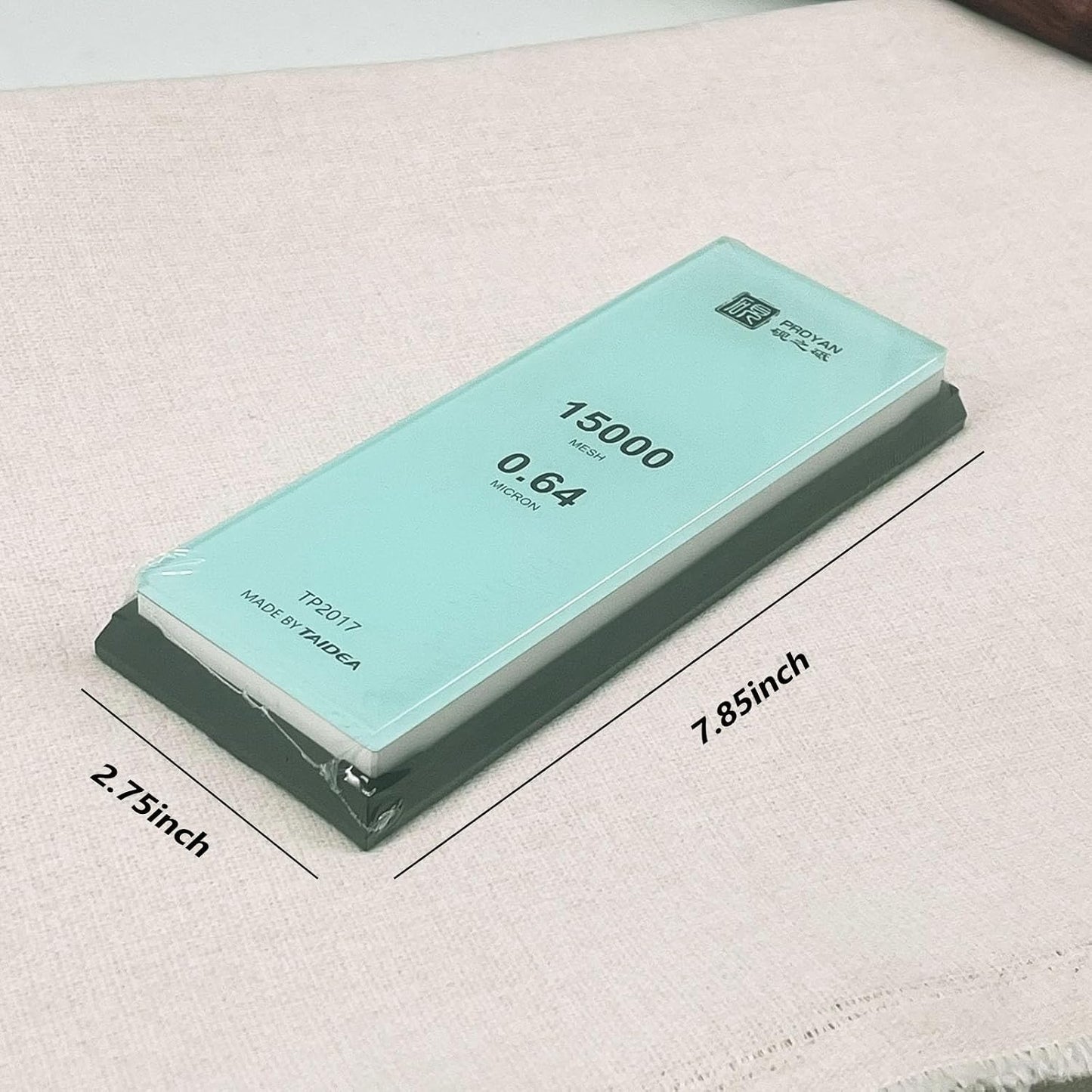 Glass Sharpening Stone with Non-slip Rubber Base, Professional Whetstone, Glass Stone 3000 Grit