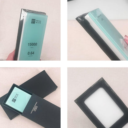 Glass Sharpening Stone with Non-slip Rubber Base, Professional Whetstone, Glass Stone 3000 Grit